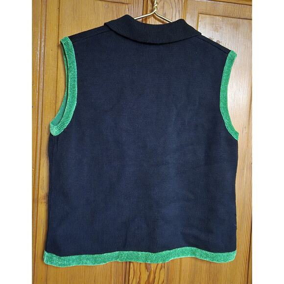 Vintage Lisa International Holiday Christmas Sweater Cardigan Sequin Bows XL - Picture 4 of 10